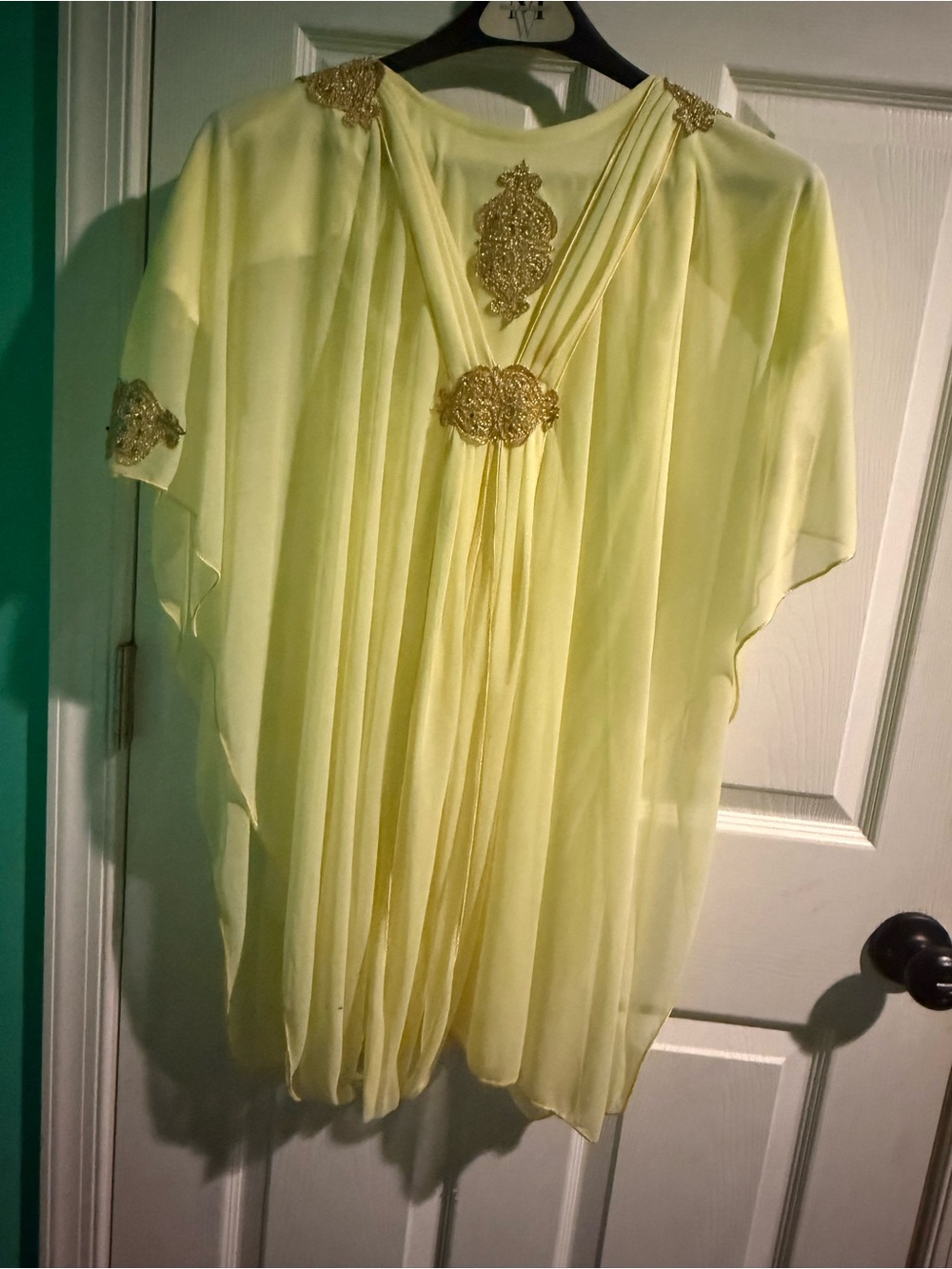 Yellow Embellished Women’s Tunic Top
